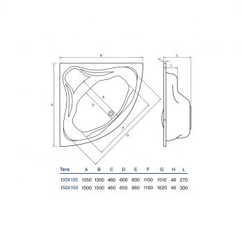 Ванна Koller Pool Tera 150x150