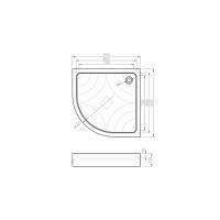 Поддон акриловый "KOLLER POOL" Grace 90x90 GRACE90R