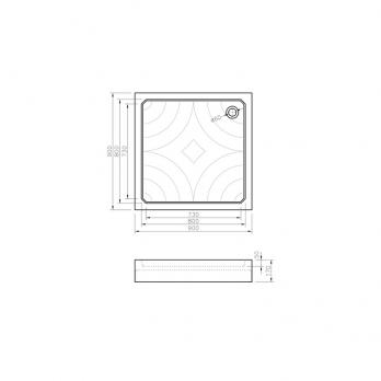 Поддон акриловый "KOLLER POOL" Grace 90x90 GRACE90S