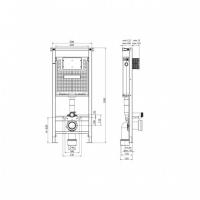 Система инсталляции для подвесного унитаза Alcora ST1200
